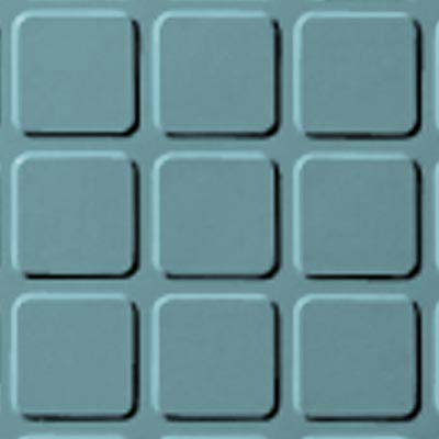 Roppe Roppe Performance Compound - Raised Square Design Turquoise Rubber Flooring