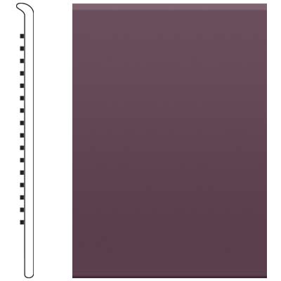 Roppe Roppe 6 Inch 0.080 Vinyl No Toe Base Burgundy Vinyl Flooring