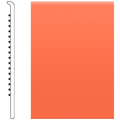 Roppe Roppe 6 Inch 1/8 Vinyl No Toe Base Tangerine Vinyl Flooring